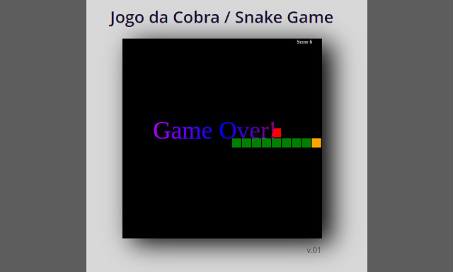 Snake Game JS by Marcos Melo